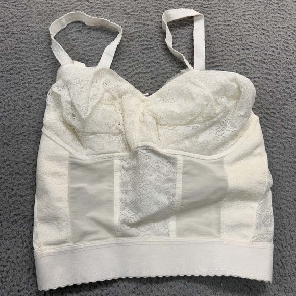 VTG Norvell Bra 32HH Longline Bra 2377 White Soft Cup NWOT Dead Stock